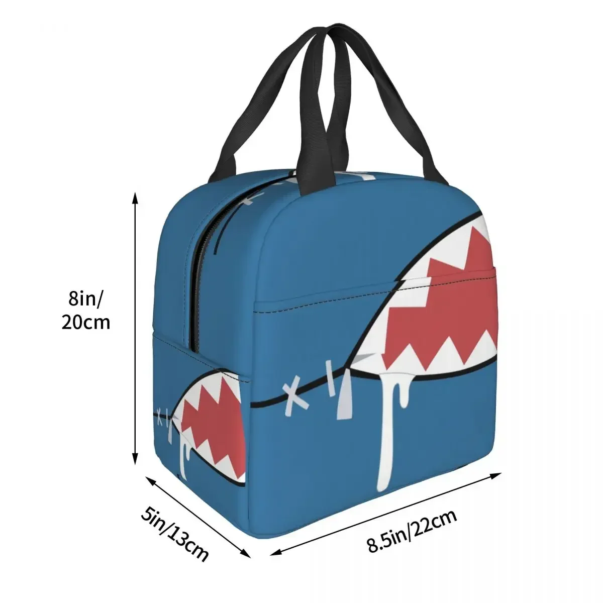 Gawr Gura Shark Mouth Insulated lunch bag Hololive Anime Women Kids Cooler Bag Thermal Portable Lunch Box Ice Pack Tote