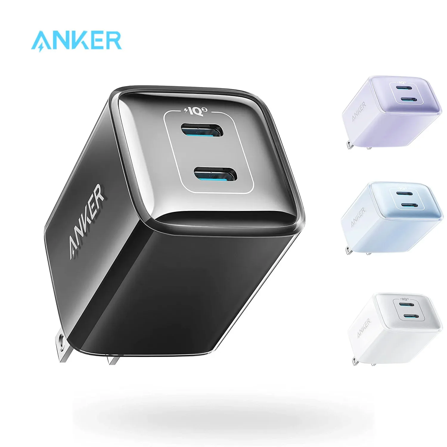 شاحن Anker 521 (Nano Pro)، شاحن USB C سريع مدمج بمنفذ 40 وات PIQ 3.0، لهاتف iPhone 14/13 Mini، Xiaomi