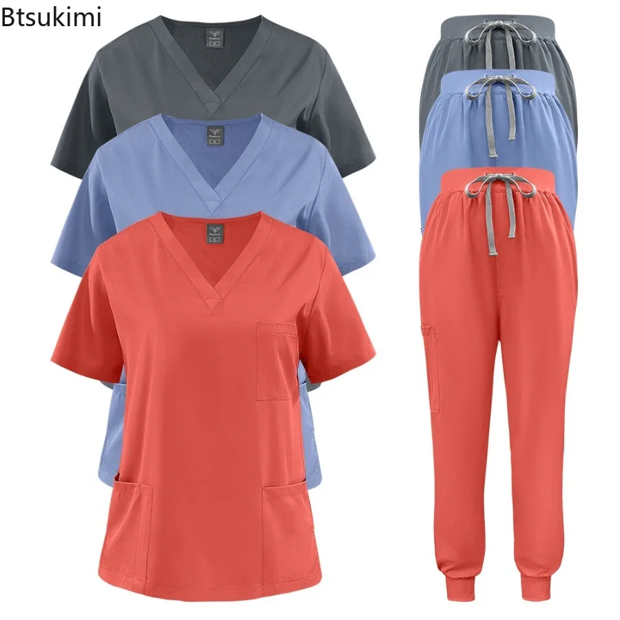 conjuntos-de-camisa-e-calca-para-servicos-de-saude-moda-para-medicos-e-enfermeiros-vestuario-cirurgico-profissional-uniformes-para-saloes-de-beleza-e-spas-medicos