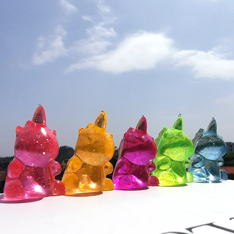 

Прозрачная игрушка-единорог с золотым порошком, антистрессовая желеобразная липкая игрушка-коготь кошки, сжимаемая для снятия стресса