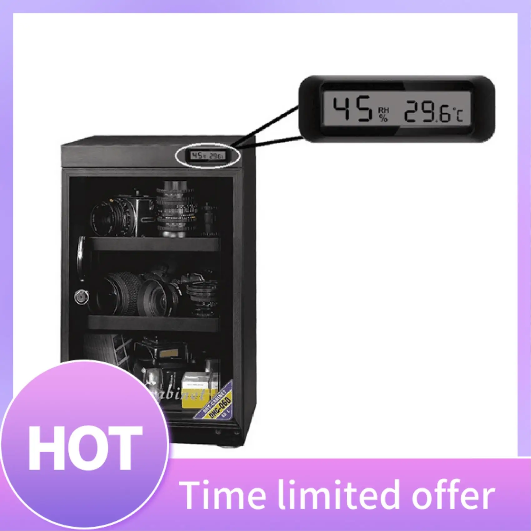 

B69C Electronic Digital Thermometer And Hygrometer Embedded Button Battery For Moisture-Proof Box Equipment