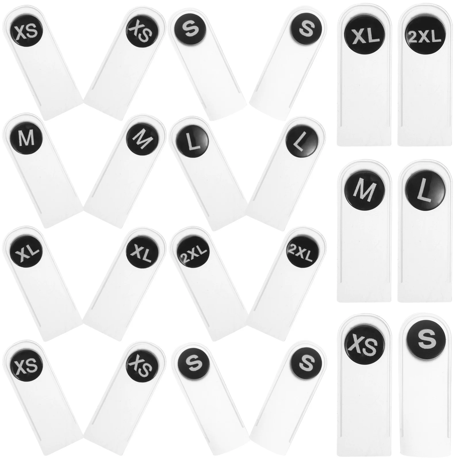 

60Pcs Clothes Size Labels Button-Like Plastic Garment Tags Round Wear-Resistant Size Labels for Apparel Identification
