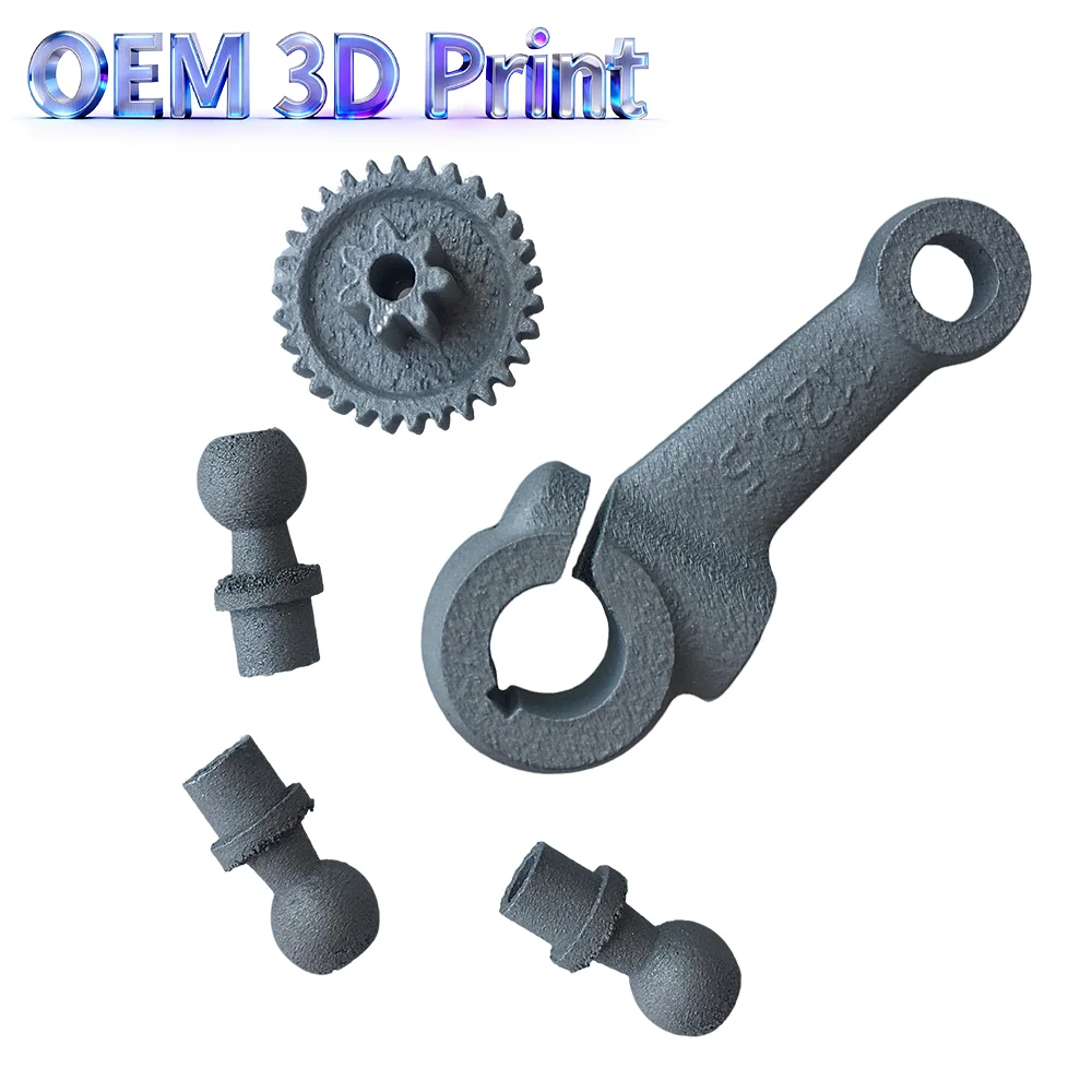OEM SLM Metal 3D Printing Custom Connecting Rod Gear Ball Stud Joint Parts Stainless Steel Alloy Mechanical Linkage Components