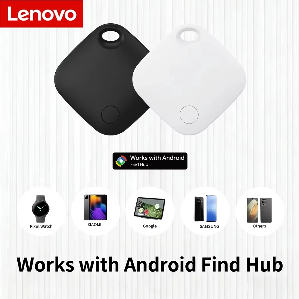Lenovo Mini Smart Anti-Lost Bluetooth GPS Tracker Tag Compatible with Android & iOS Locator For Keys Pet Kids Wallet Finding NEW