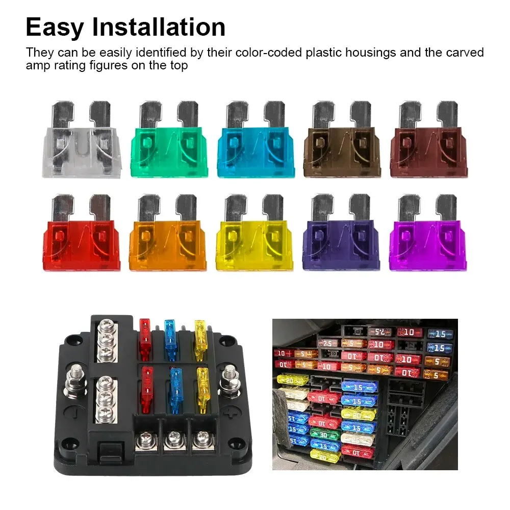 Auto Blade Type Fuse Set with Box 2A 3A 5A 7.5A 10A 15A 20A 25A 30A 35A 40A Amp 50/100 Pcs Car Truck Fuses Clip Assortment