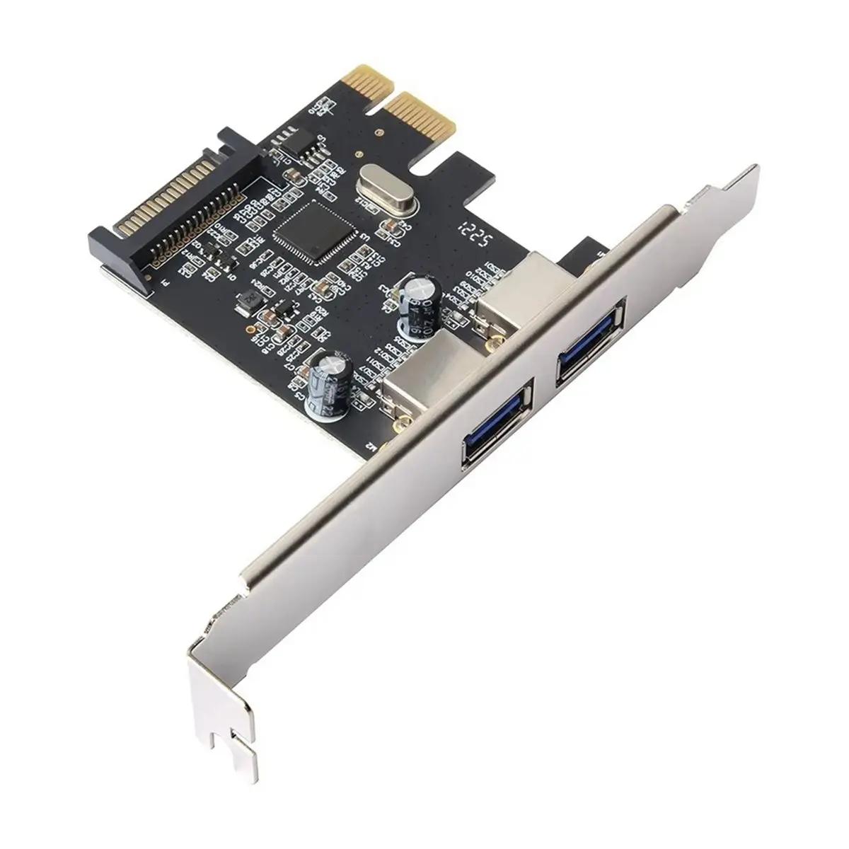 2 Port PCIE to USB3.0 Expansion Card PCIE USB Adapter Support X4x8 X16 PCIEX1 to 2-Port USB-A Card