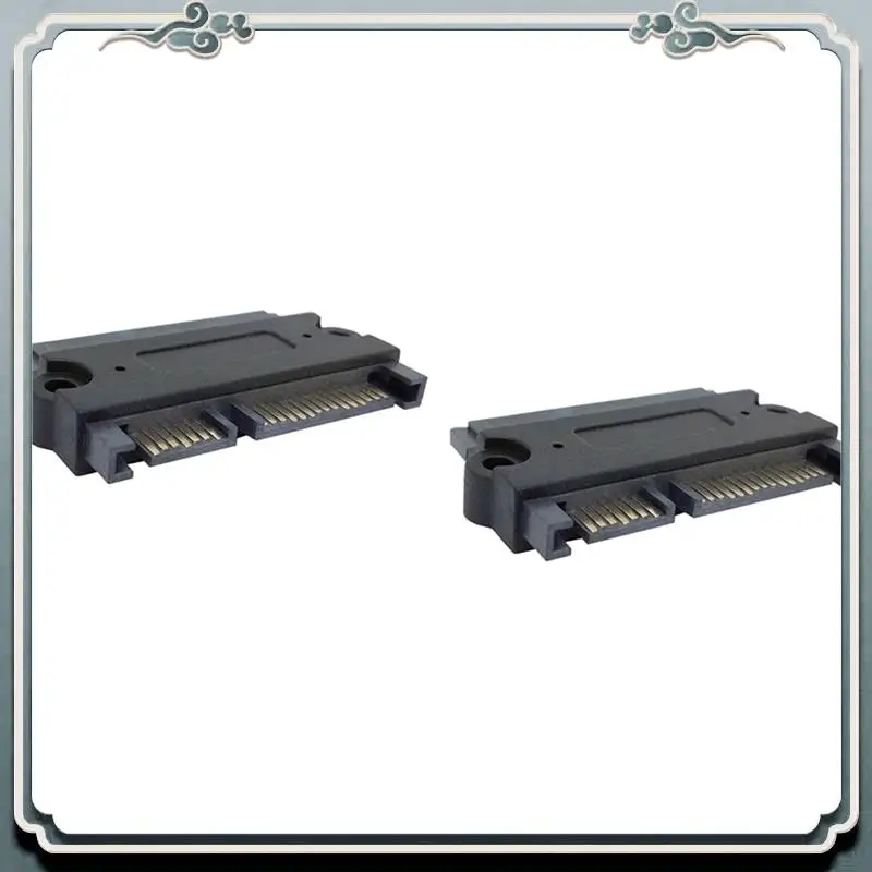 Premium 2X SATA 22P 7 + 15 Male To SATA 22Pin Female Convertor Adapter