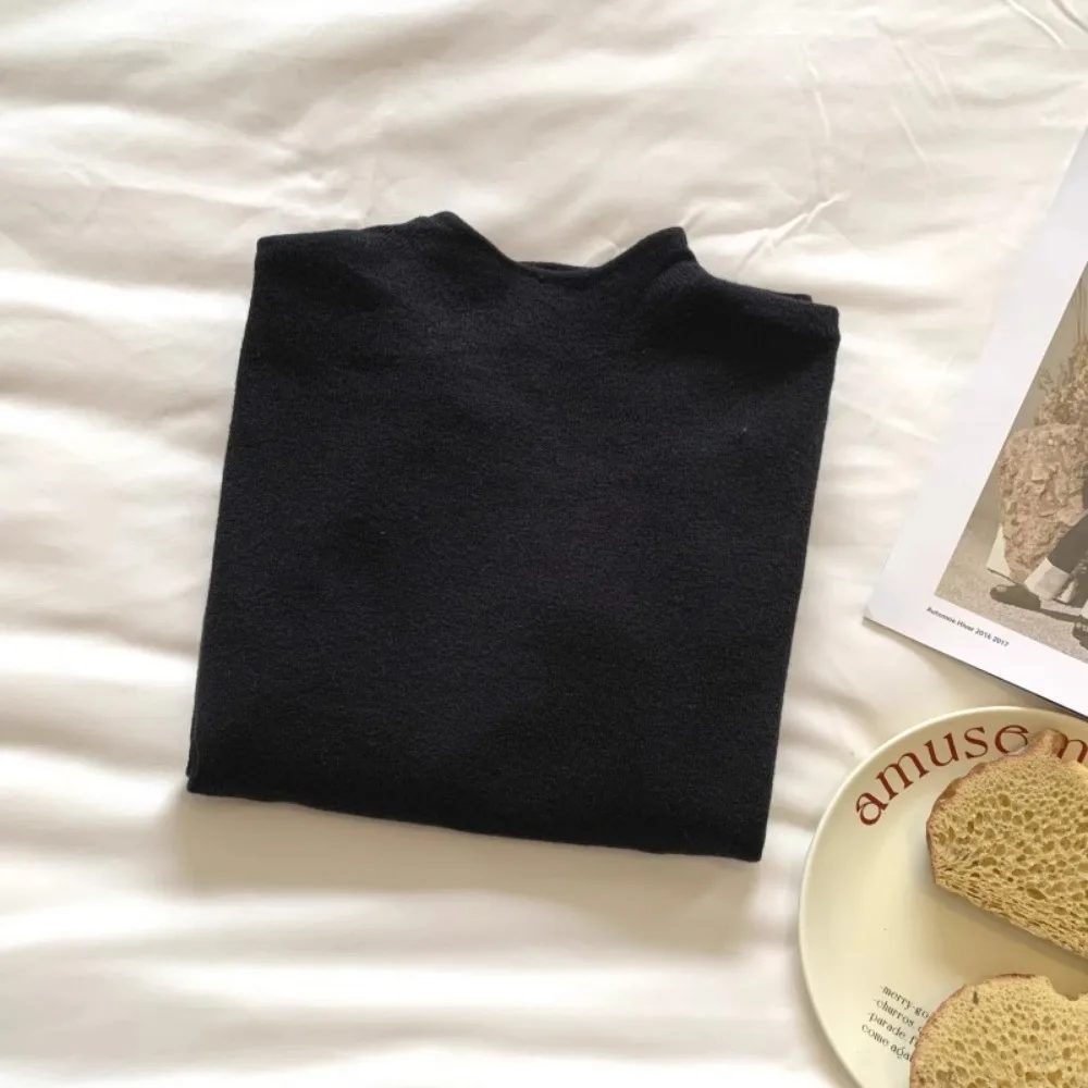 

2025 мягкая женская водолазка, теплый осенне-зимний однотонный свитер, тонкие джемперы, топы, трикотаж