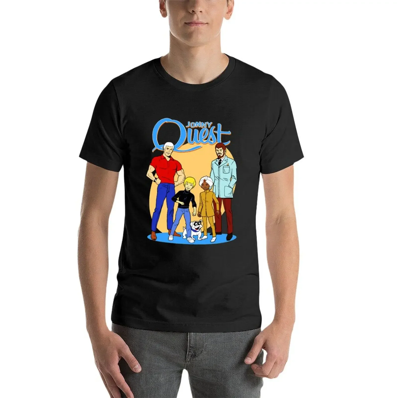 تي شيرت جوني كويست ملابس جمالية جرافيك تي شيرت عتيق مناسب للرجال #3