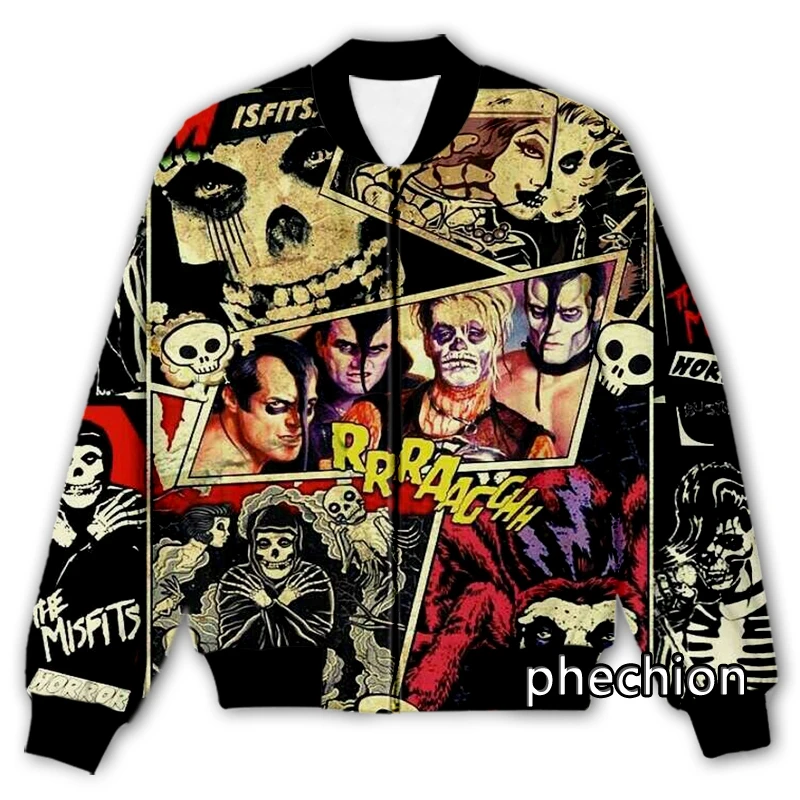 phechion New Fashion Men/Women Misfits 3D Print Casual Jacket Novelty Streetwear Men Loose Sporting Jacket K48