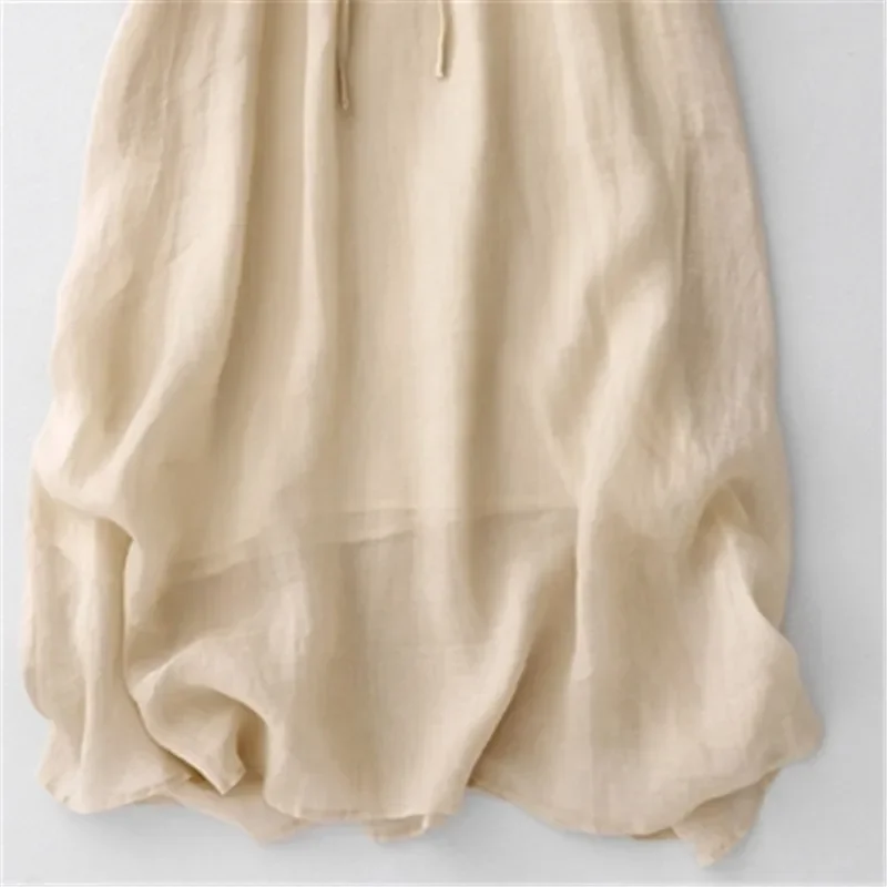 2025 nova primavera vestido de linho de dupla camada feminina moda coreana manga raglan vestidos sólidos elegantes rendas roupas femininas