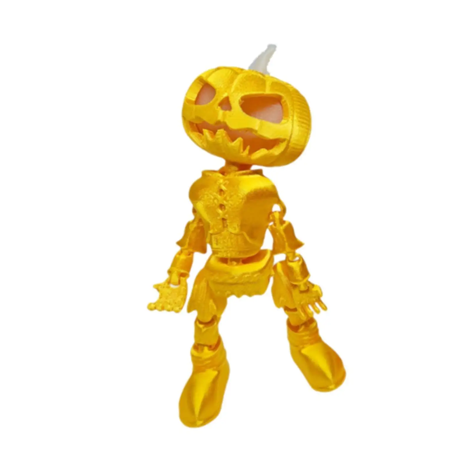 Halloween Luminous Pumpkin Decoration Display Figure Gift Table Centerpiece Pumpkin Zombie for Holiday Yard Bedroom Home Kitchen