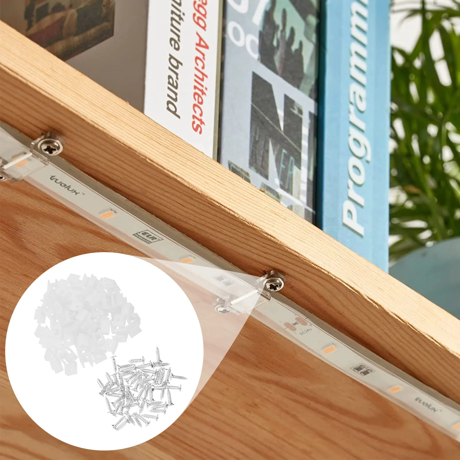 

100 Pcs LED Strip Light Clips Fixing Holders for Installation Mounting Screws 5050 5730 Tools Parts Waterproof