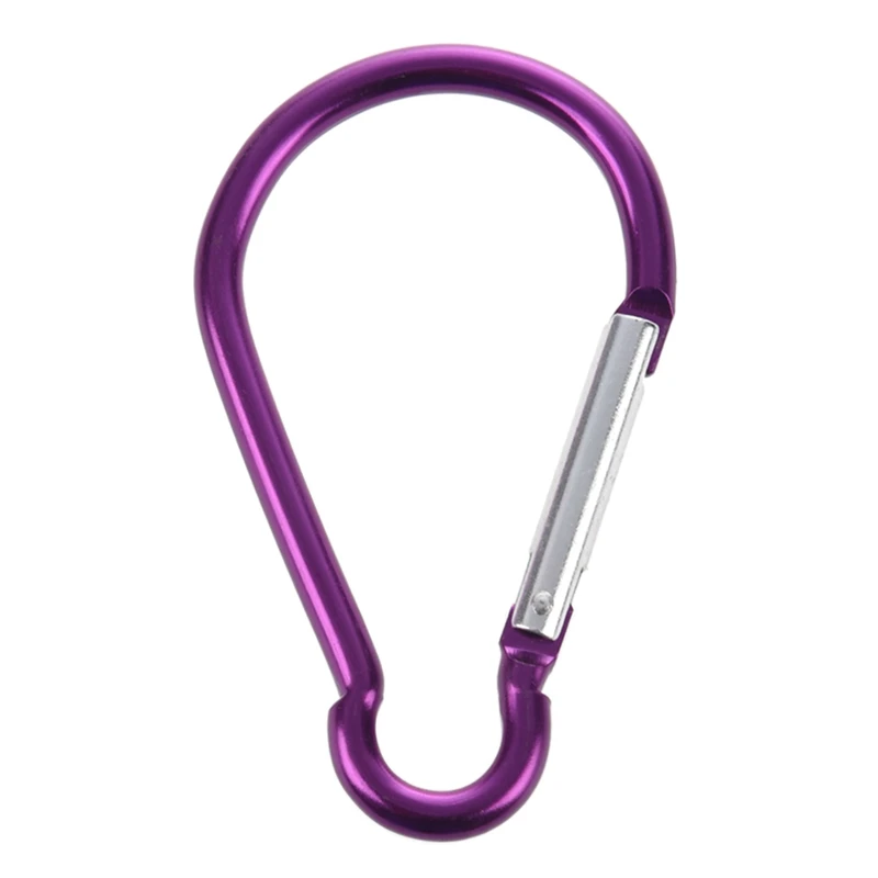 10X Large D Shaped Aluminum Carabiner Bi-Colored Clip Hook For Hiking Camping