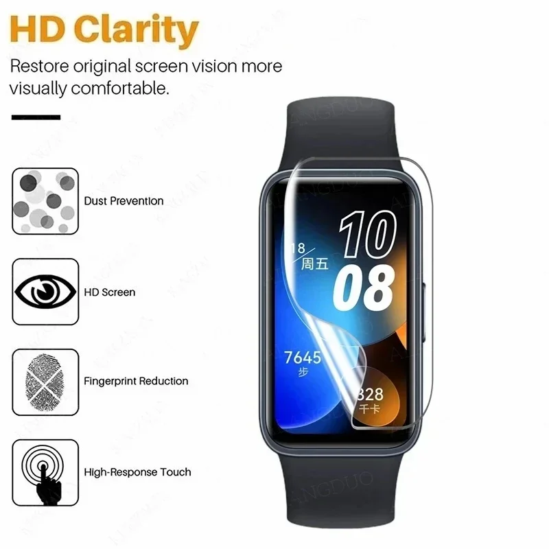 Película de hidrogel para Huawei Band 8, Protector de pantalla suave para Huawei Band 6/7/8, película protectora, no de vidrio, 1 a 10 unidades