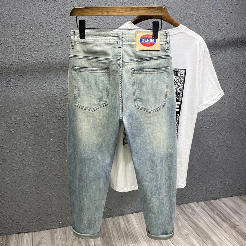 

2024 New Product Nostalgic Jeans Men'S Fashion Elastic Straight Fit Versatile Washed Fashion Brand Casual Retro Jeans Pants