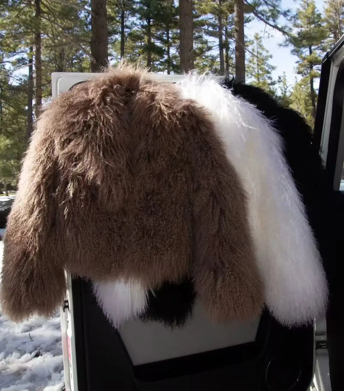 

40cm Mongolian Sheep Fur Women Coat Winter Warm Real Fur Clothes Natural Sheep Fur Clothes