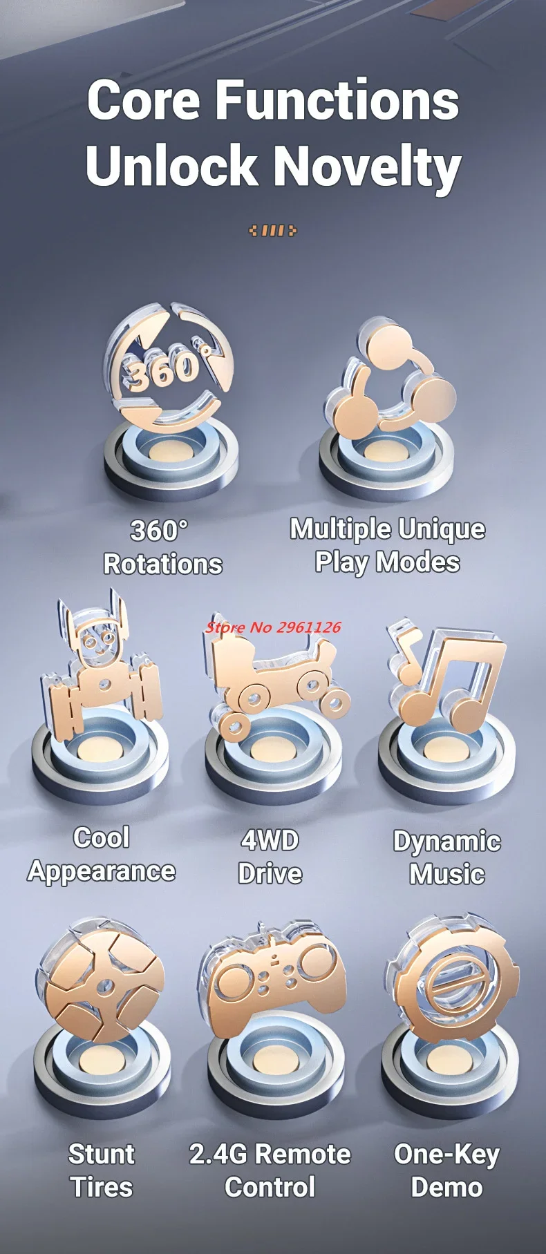 Intelligent Smart RC Robot Eight-Wheel Multi-Function Remote Control Robot Dog Light Music Demonstration Multiplayer Car RobotS