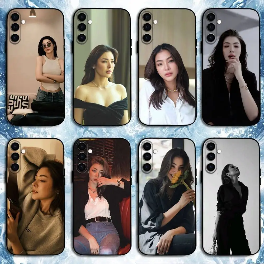 

P-Peraya M-Malisorn F-Faye Phone Case For Samsung Galaxy A73,A72,A71,A70,A53,A52,A51,Others Soft Black Shell