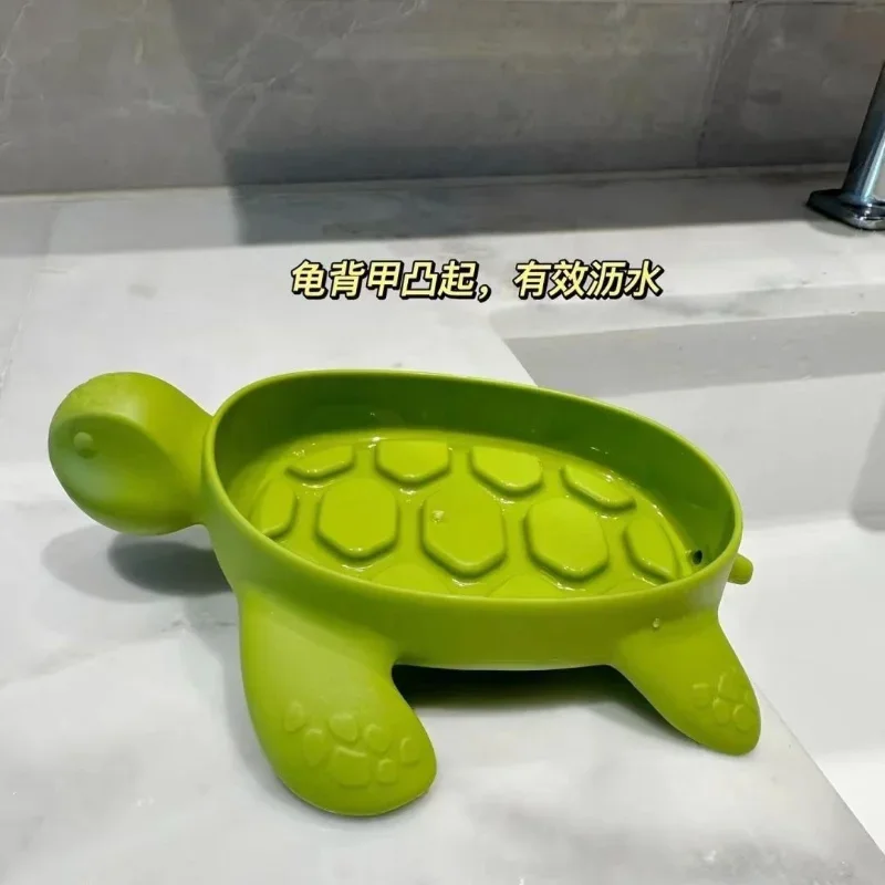 Leuke Sea Turtle Shape Silicone Zeep Houder Thuis Installatie-Gratis Zeep Opbergrek Zeep Organizer Case Box Badkamer Accessoires