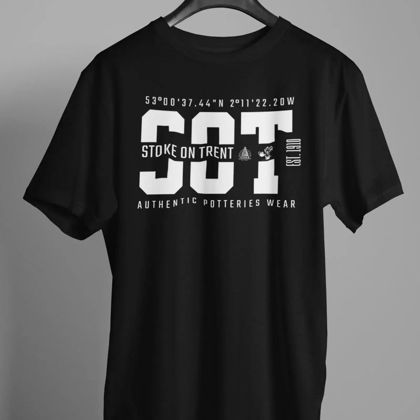 Stoke On Trent T Shirt Potteries Souvenir  vintage Washed Slightly graphic Comfortable designer clothes Unisex Casual homme