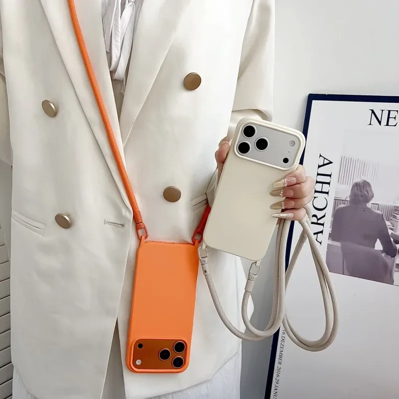 Offizielles Lanyard-Etui für iPhone 17 Pro Max 14 12 11 13 15 16 Plus 17 Air Stoßfeste Candy Crossbody Halskordel-Schutzhülle – Detail 2