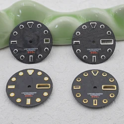 28.5 mm dial NH35 dial compatible with NH35 NH36 7S26 4R35 automatic movement Black watch dial with calendar aperture Spare Part