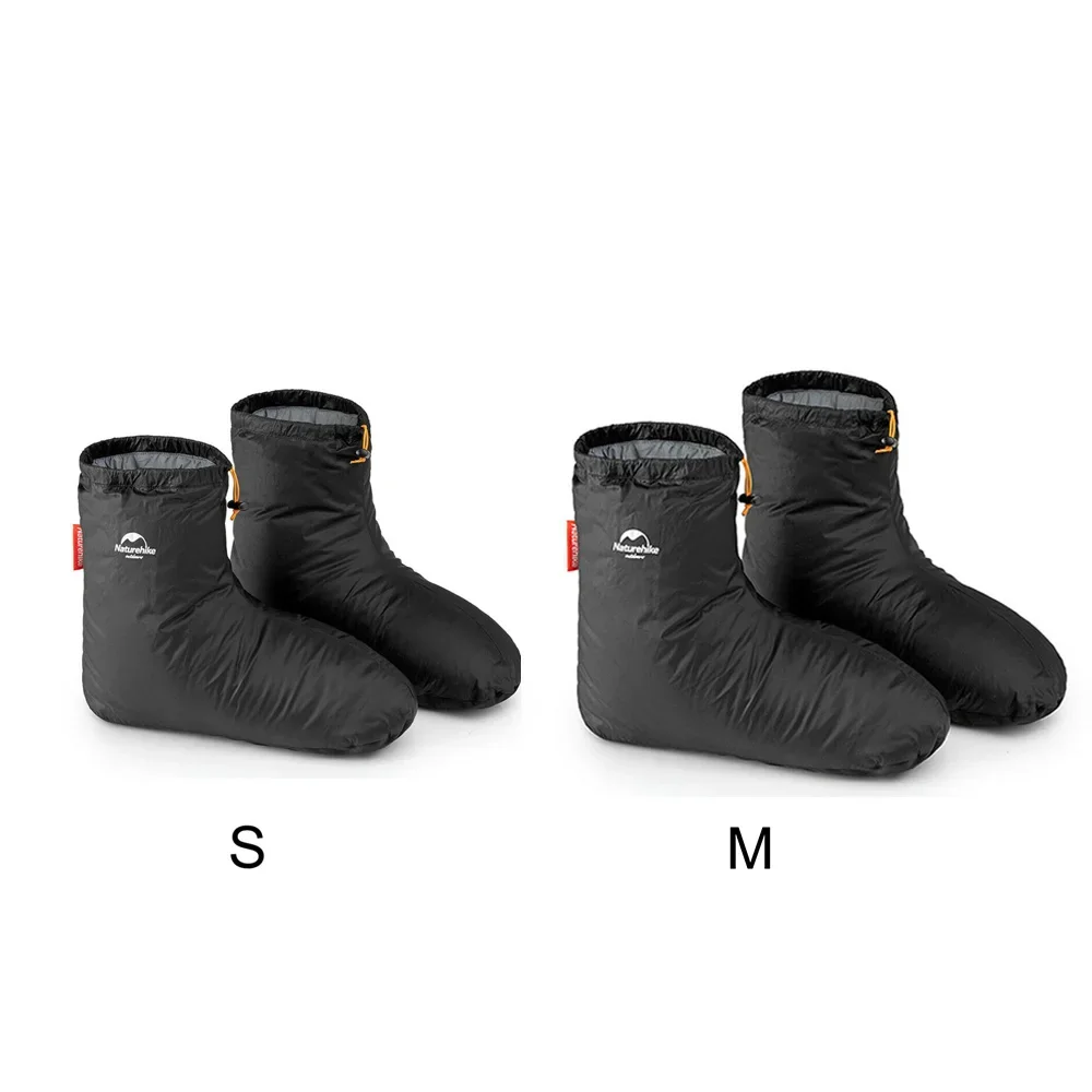 1pair  Goose Down Slippers Outdoor Camping Warm Sleeping Socks Water Resistant Camp Tent Sleeping Bag Accessories