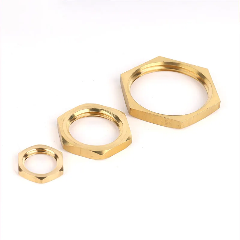 Brass Hex Lock Nuts Pipe Fitting  1/8