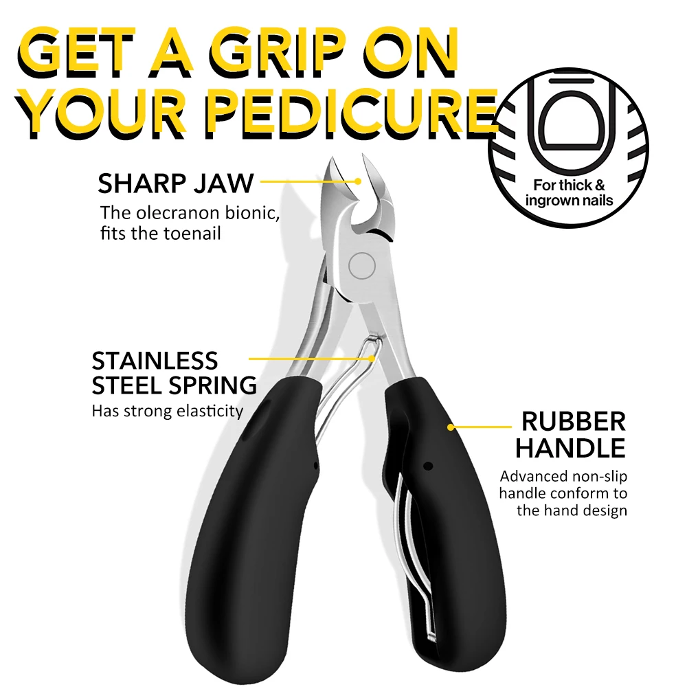 1 قطعة المهنية سميكة نام تو مسمار كليبرز باديكير مسمار القواطع المتقلب شفرة منحنية أداة تهذيب #4