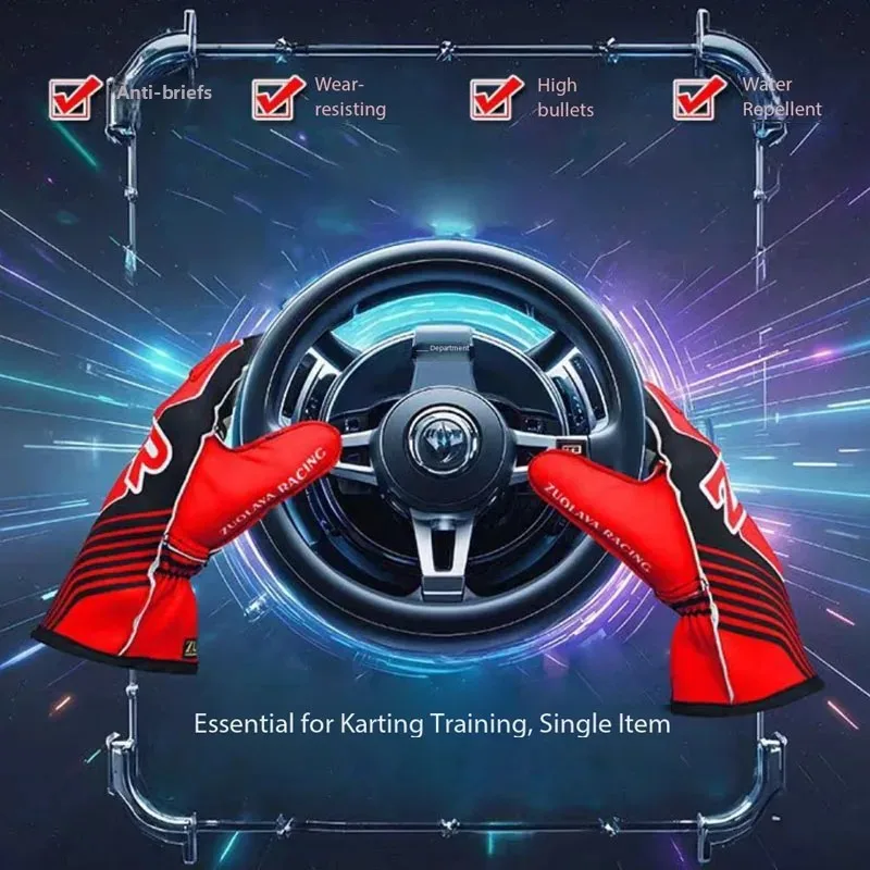 

Перчатки для картинга и внедорожных гонок: полнопалые, с силиконовым покрытием, противоскользящие, легкие, износостойкие