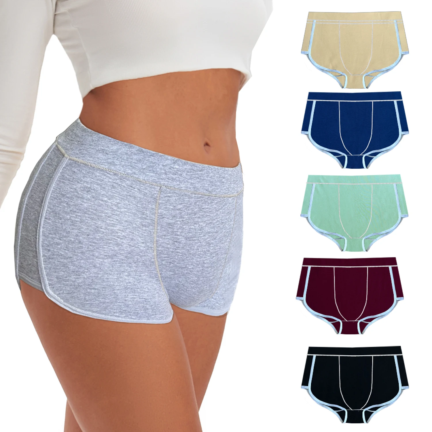 Winter High waist cotton women's boxer  Plus size XXXXL girl panties Safe soft quality underpanties