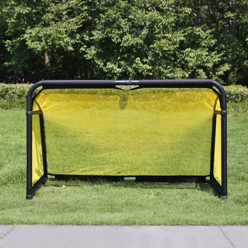 Foldable Soccer Goal for Children & Adults Portable Aluminum Alloy Sports Net Indoor/Outdoor Use Yellow/Black 82x72x11cmpromote