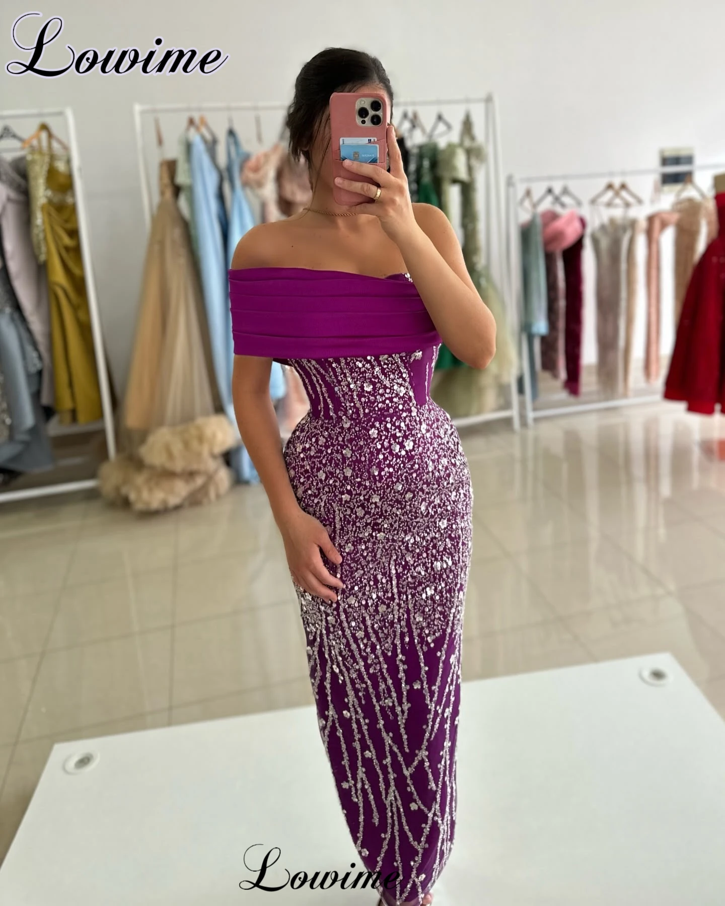 Vestidos de baile roxo para festa de aniversário, chá de comprimento, fora do ombro, coquetel, sereia, simples, atacado