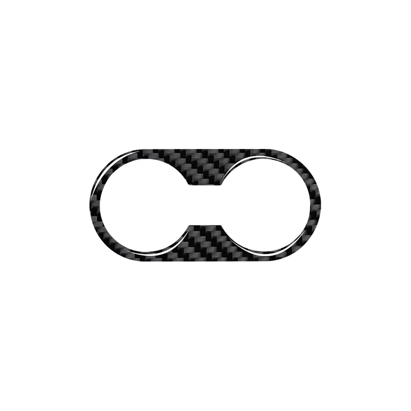 

Carbon Fiber Car Rear Seat Water Cup Holder Cover Trim Frame Decor Sticker For Mazda CX-5 2013-2015 Styling Accessories