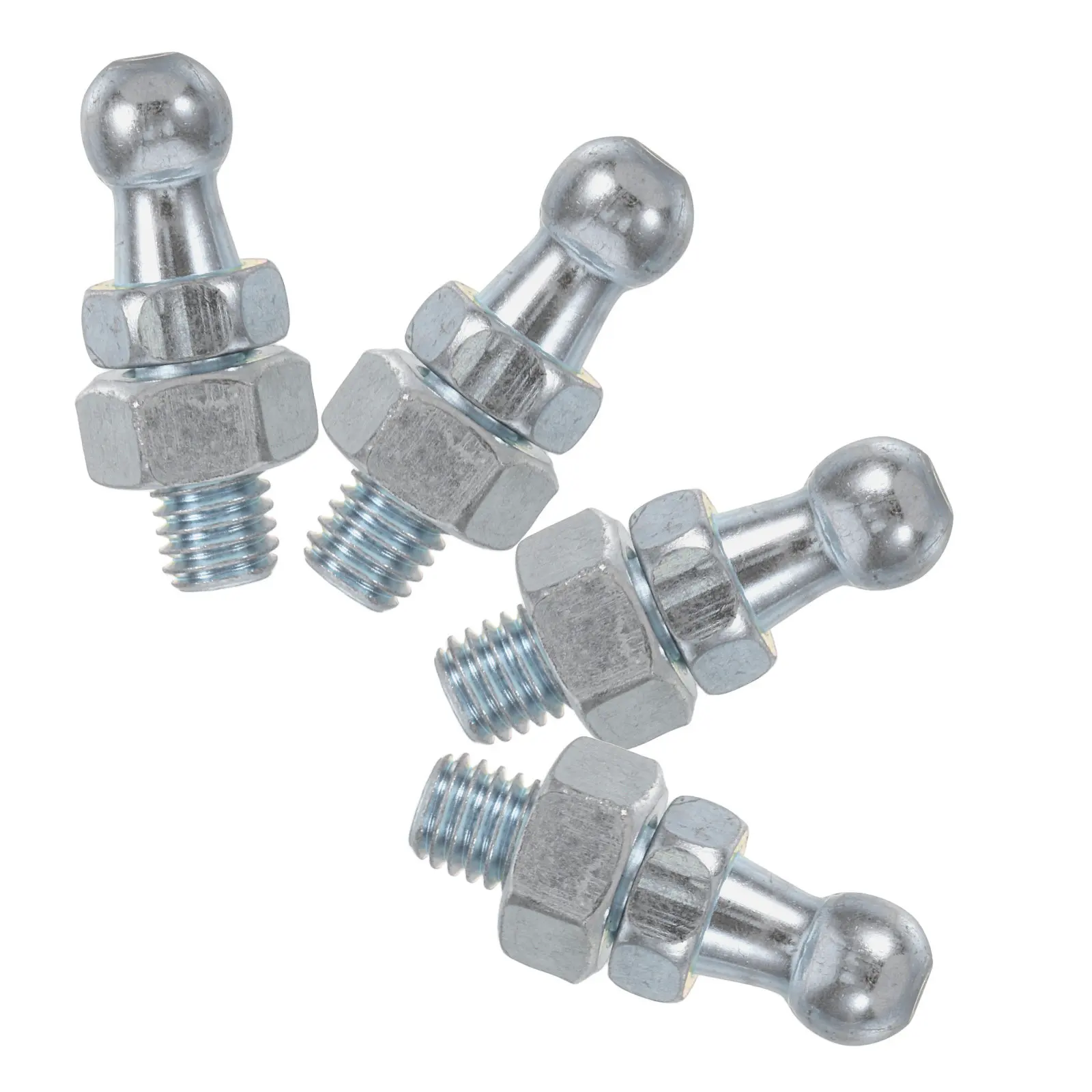 4Pcs Gas Lift Support Ball Studs Metal Adjustable Height Galvanized Finish Strut Fittings for Signboard Lightbox Hardware