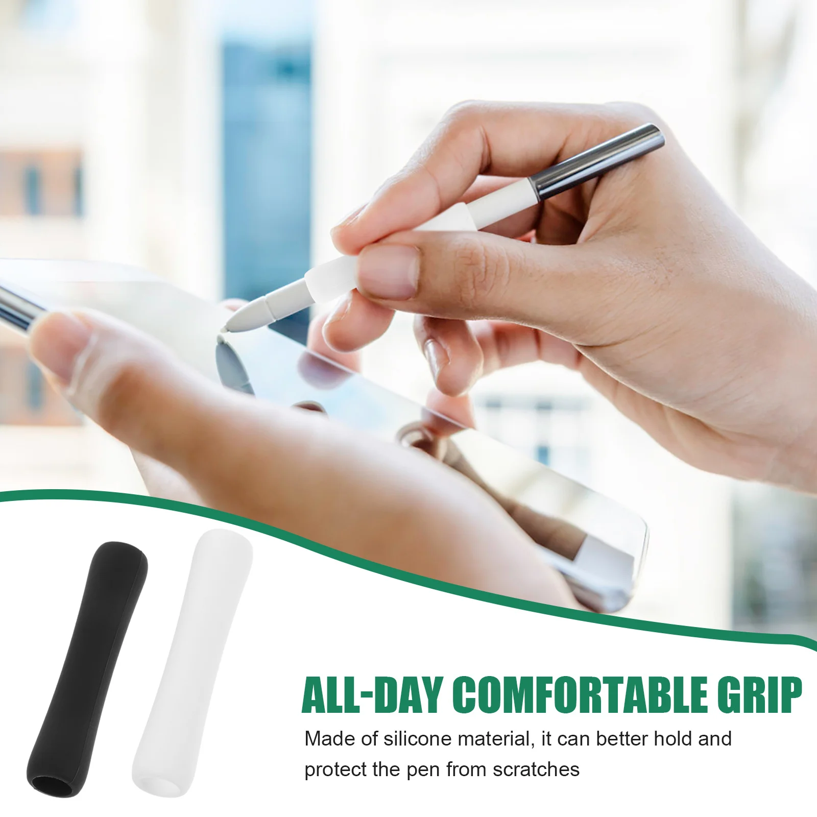6 قطعة غطاء حماية من السيليكون لقلم ستايلس 1/2 مضاد للخدش مريح قبضة القلم الملحقات