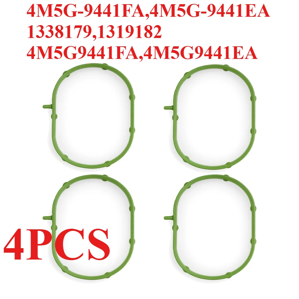 

4PCS FKM 4M5G-9441FA 4M5G-9441EA 1338179 1319182 For Ford C-MAX Fiesta Focus Mondeo IV 1.6 Engine Intake Manifold Gasket Seal
