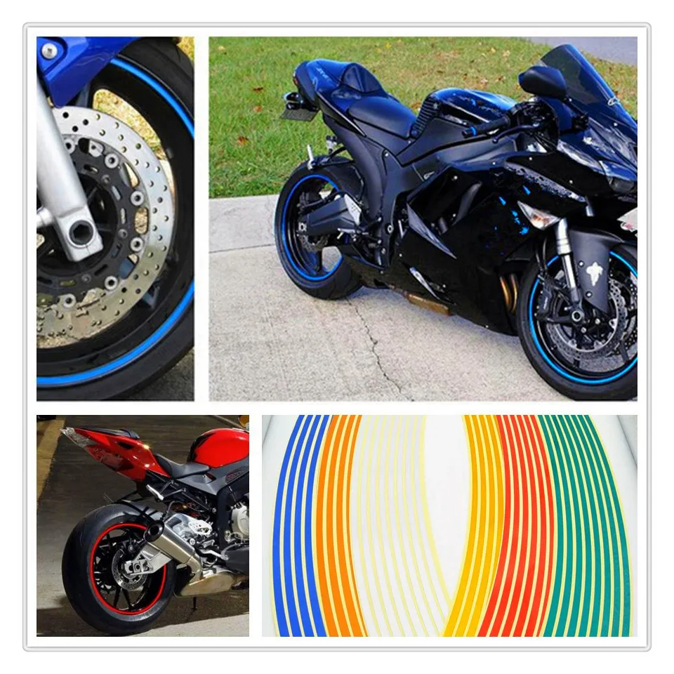 Strips Motorcycle Wheel Sticker Reflective Decals Rim Tape Bike Car Styling For Buell Lightning XB12R Ducati 996 996B SPS