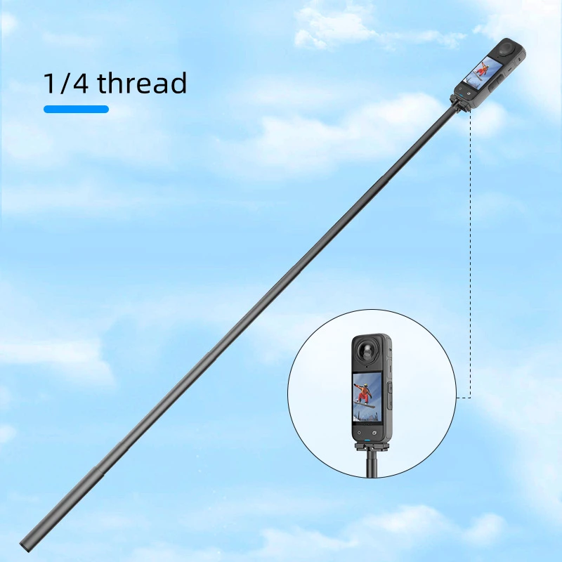 for insta360x4/x3 Metal Quick Release Bracket Foldable with 1/4 Threaded Port Expansion Accessory