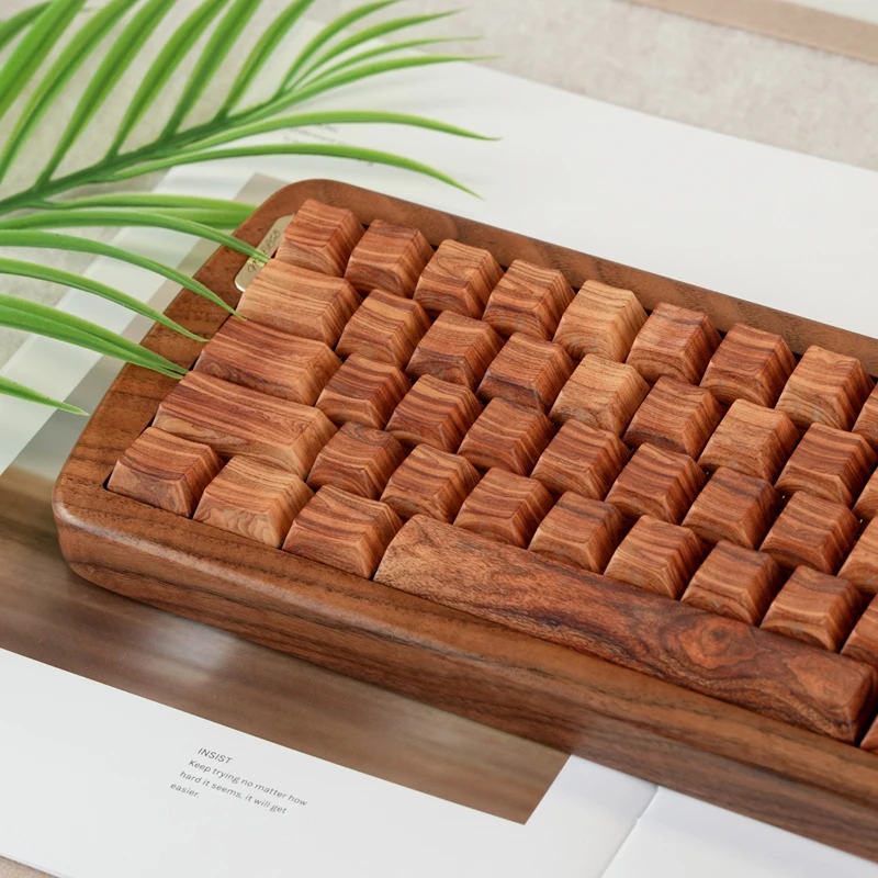 

130 Keys Walnut Wood Grain Dye Sub PBT Keycaps Side-lit RGB Backlit Keycaps Cherry Profile for MX Switches Mechanical Keyboard