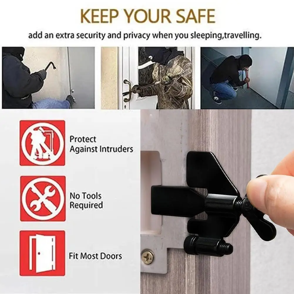 Portable Hotel Door Lock Live alone Self-Defense Door Stop Travel Anti-theft Door Stopper Childproof Door Lock Safety Home Latch