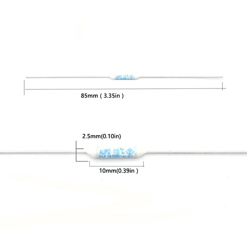 Imagen 2 del producto 【20-5PCS】Nuevo fusible de temperatura cerámico JET RF AUPO 1A 2A 3A 5A 250VAC fusible térmico P0/P1/P2/P3/P4/P5/P7/P12-F
