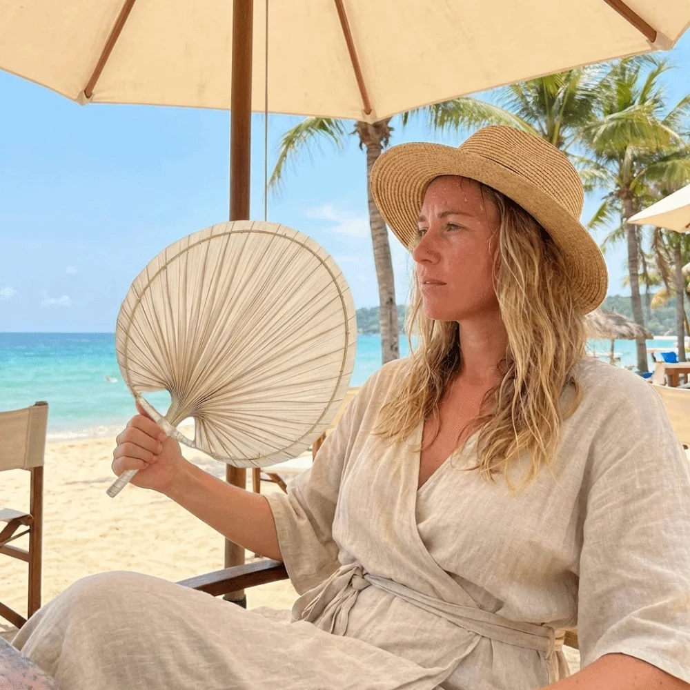 

Anti-Mosquito Hand-woven Palm-Leaf Fan Lightweight Portable Summer Cooling Fan Durable Chinese Style Handmade Woven Straw Fans