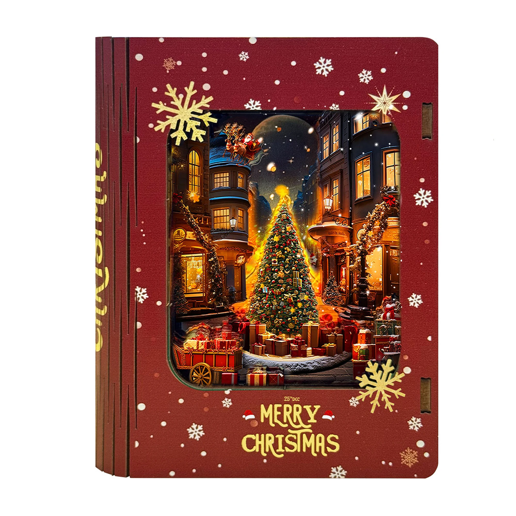 

DIY деревянные фигурки уголоков-книг, миниатюры, подставка для книг с Рождеством, 3D акриловый книжный ночник для друзей, подарок, домашний декор, поделки