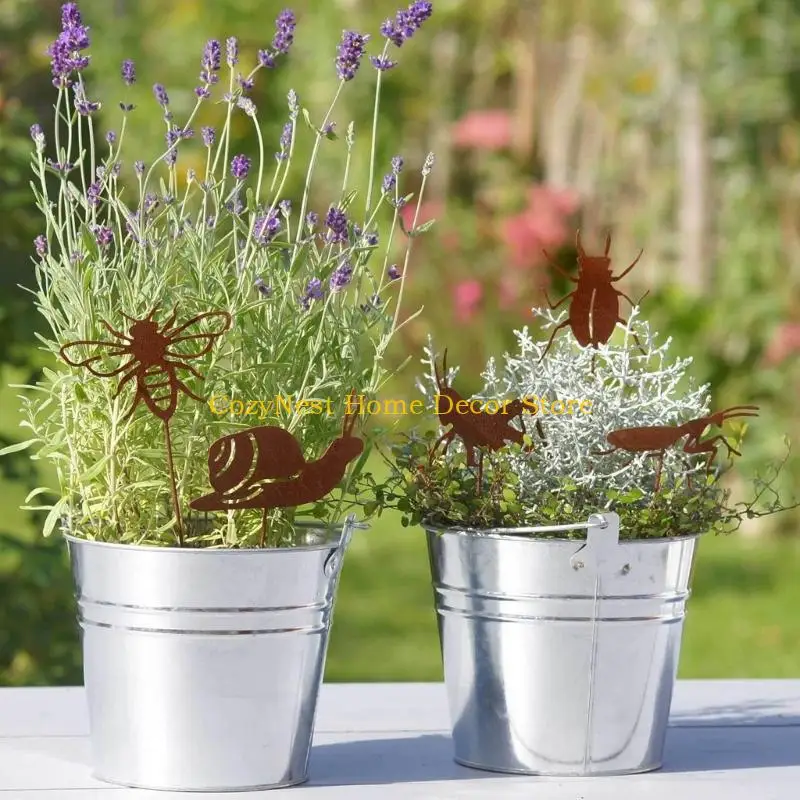 

92MF винтажная металлическая статуя животного, уличное украшение для сада, железная скульптура для патио, двора, художественные