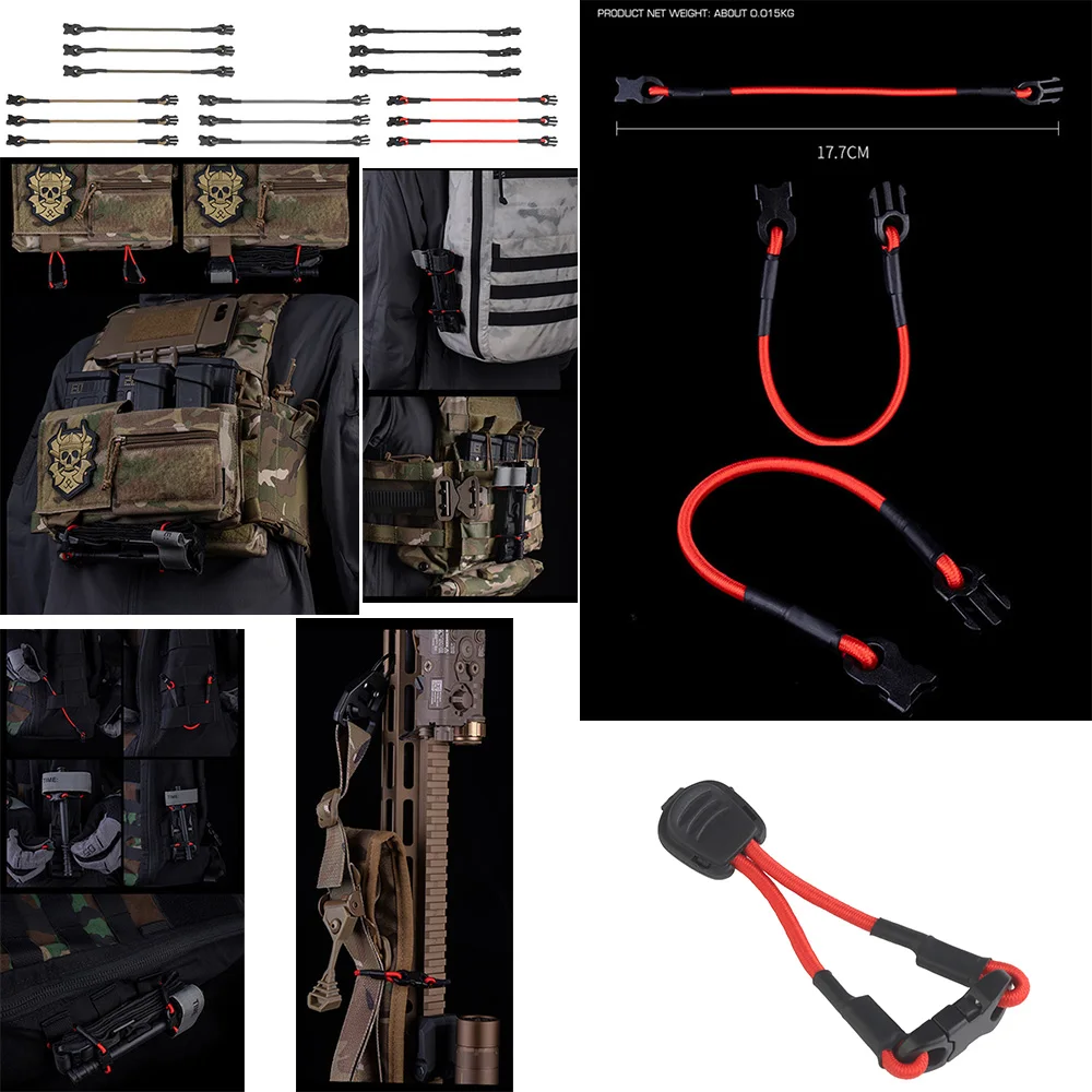 

3 шт. тактика открытый WST многоцелевой фиксирующий ремень можно использовать для фиксации различных предметов, таких как жилеты, организация рюкзаков