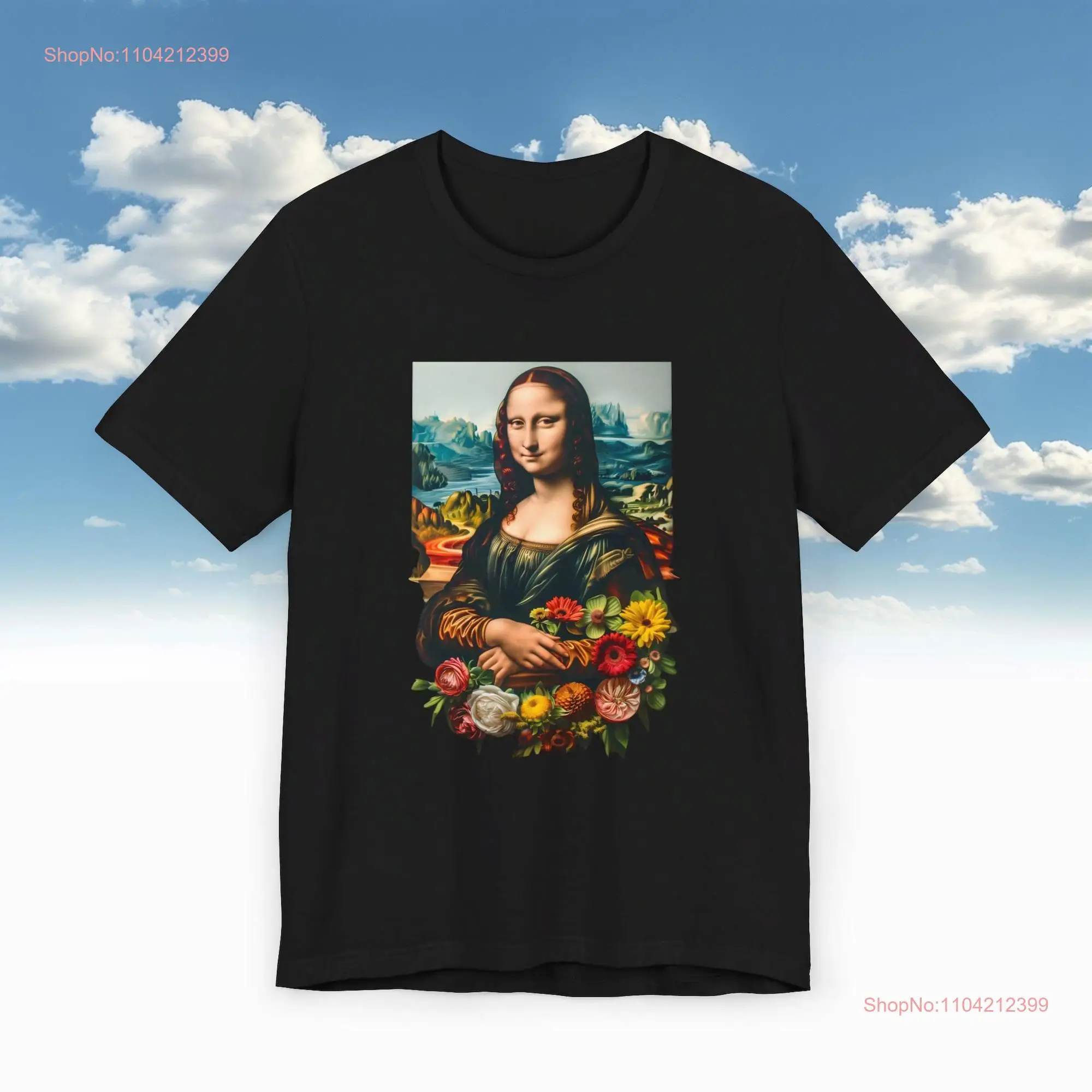 Classical Surreal Renaissance T Shirt Mona Lisa Abstract Design Colorful Art Print Great for Lovers DaVinci