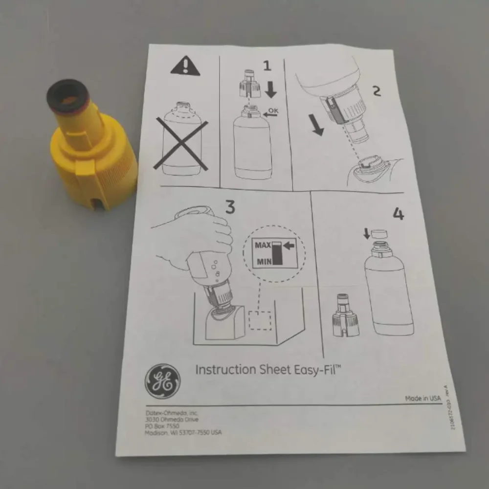 Original GE Datex Ohmeda Easy-Fil Bottle Adapter Sevoflurane 1100-3028-000