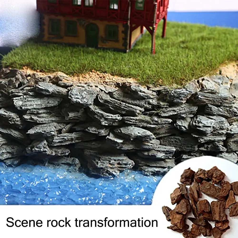 50g Accessories Fairy Garden Railway Scenery Making Scene Model Mountain Platform Sand Table Layout Simulation Bench Rock Stone